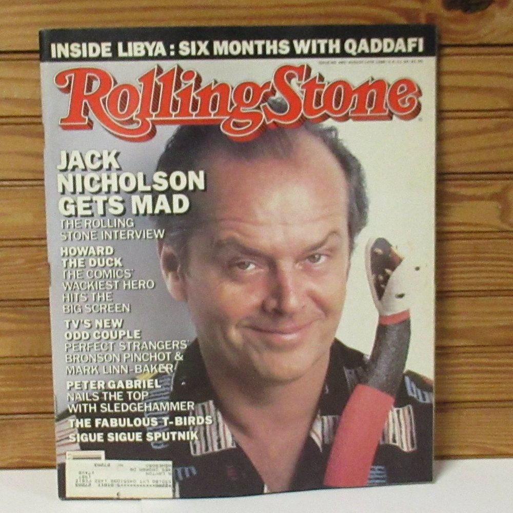 Jack Nicholson, George Lucas, Bronson Pinchot  Rolling Stone Magazine # 480 1986